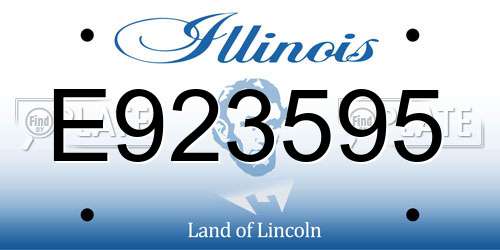 E923595 Illinois License Plate