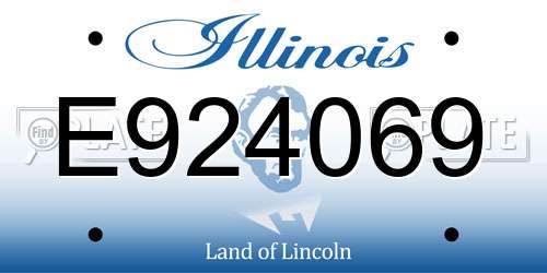 E924069 Illinois License Plate