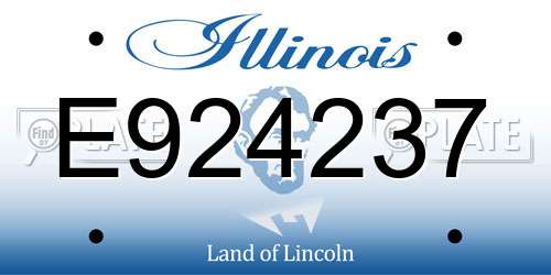 E924237 Illinois License Plate