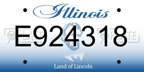 E924318 Illinois License Plate