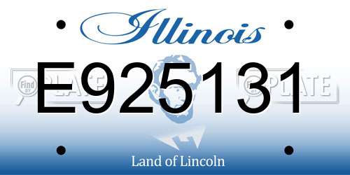 E925131 Illinois License Plate