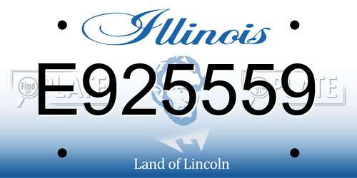 E925559 Illinois License Plate