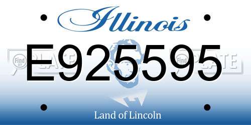 E925595 Illinois License Plate