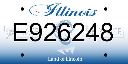 E926248 Illinois License Plate
