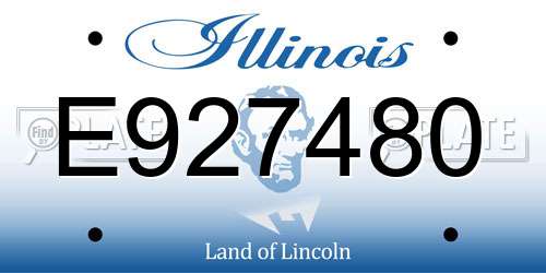 E927480 Illinois License Plate