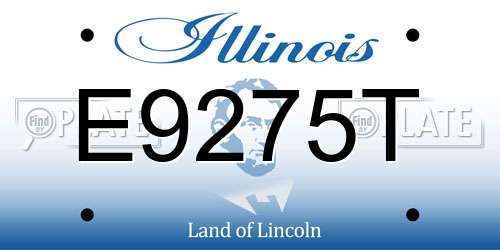 E9275T Illinois License Plate