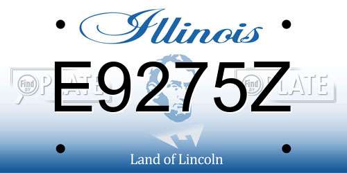 E9275Z Illinois License Plate
