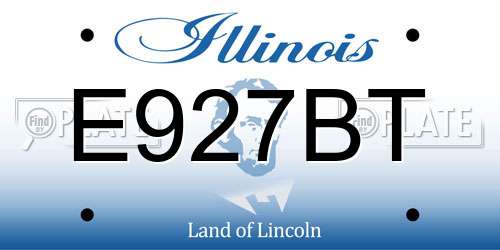 E927BT Illinois License Plate