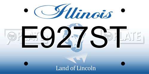 E927ST Illinois License Plate