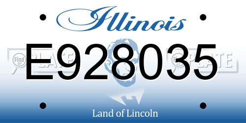 E928035 Illinois License Plate