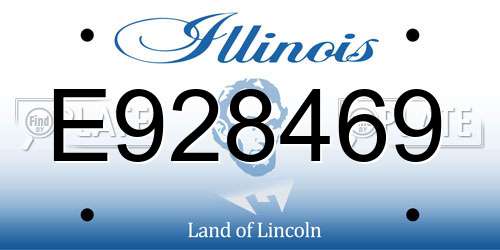 E928469 Illinois License Plate