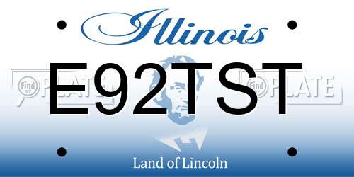 E92TST Illinois License Plate