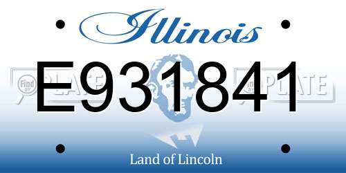 E931841 Illinois License Plate