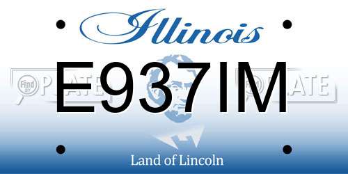 E937IM Illinois License Plate