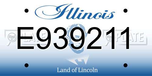 E939211 Illinois License Plate