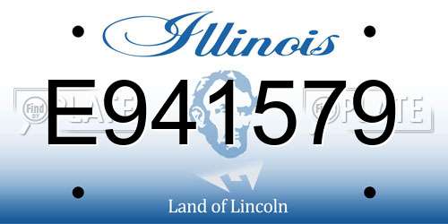 E941579 Illinois License Plate