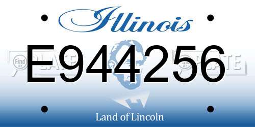 E944256 Illinois License Plate