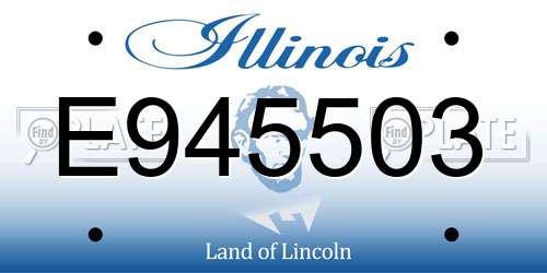 E945503 Illinois License Plate