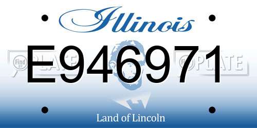 E946971 Illinois License Plate