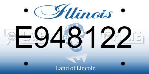 E948122 Illinois License Plate
