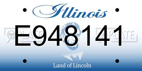 E948141 Illinois License Plate