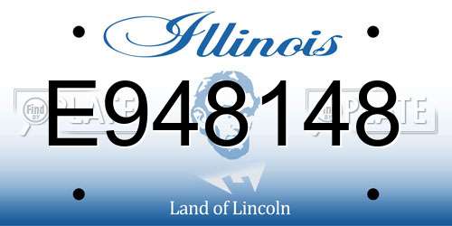 E948148 Illinois License Plate