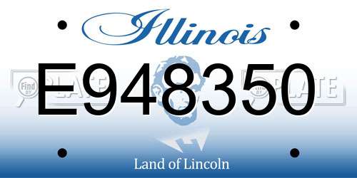 E948350 Illinois License Plate
