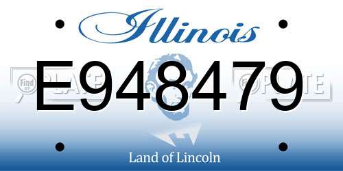 E948479 Illinois License Plate