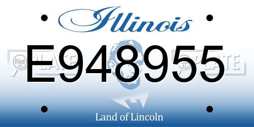 E948955 Illinois License Plate