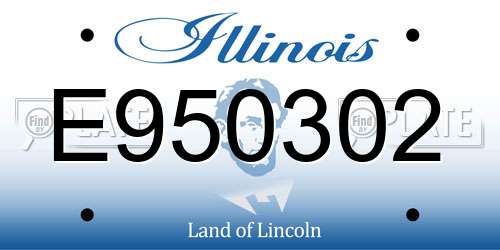 E950302 Illinois License Plate