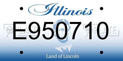 E950710 Illinois License Plate