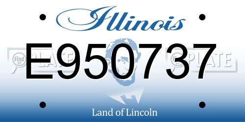 E950737 Illinois License Plate