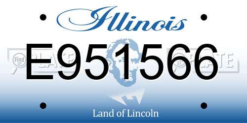 E951566 Illinois License Plate
