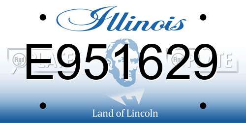 E951629 Illinois License Plate