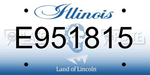 E951815 Illinois License Plate