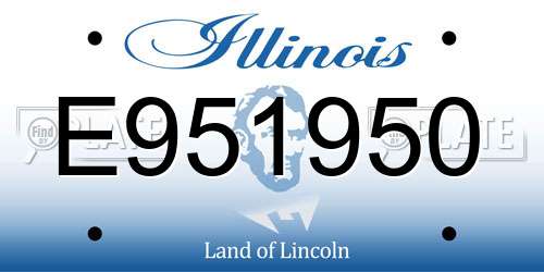 E951950 Illinois License Plate