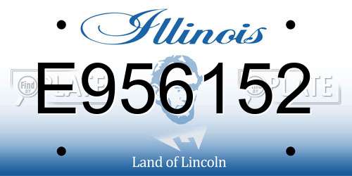 E956152 Illinois License Plate