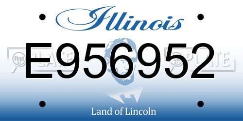 E956952 Illinois License Plate