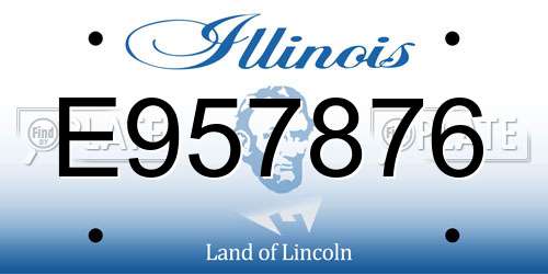 E957876 Illinois License Plate
