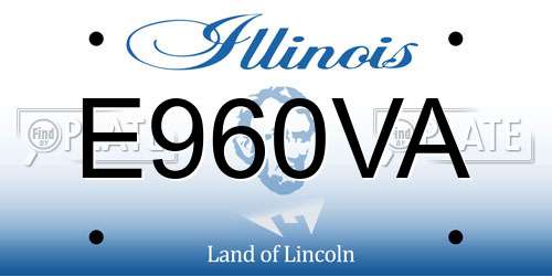E960VA Illinois License Plate