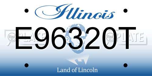 E96320T Illinois License Plate