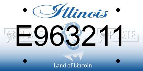 E963211 Illinois License Plate