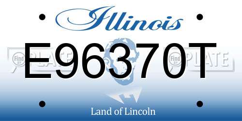 E96370T Illinois License Plate