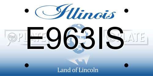E963IS Illinois License Plate