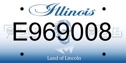 E969008 Illinois License Plate