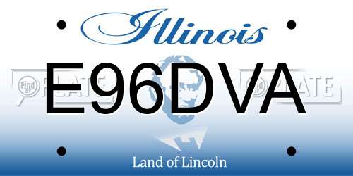 E96DVA Illinois License Plate