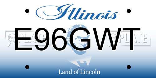E96GWT Illinois License Plate