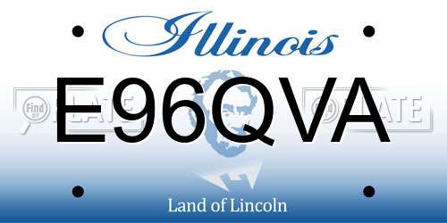E96QVA Illinois License Plate