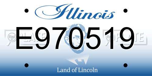 E970519 Illinois License Plate