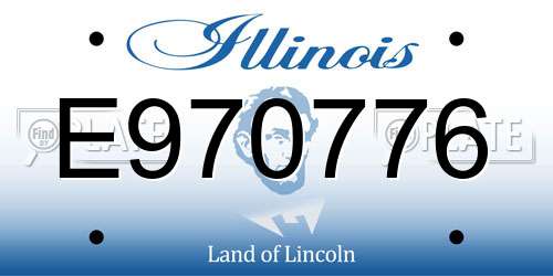 E970776 Illinois License Plate